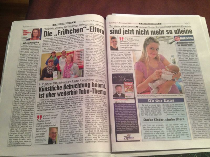 Beitrag in der Kronen Zeitung